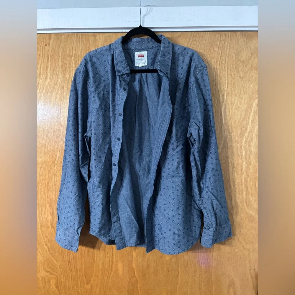 Levi's Blue Patterned Casual Shirt